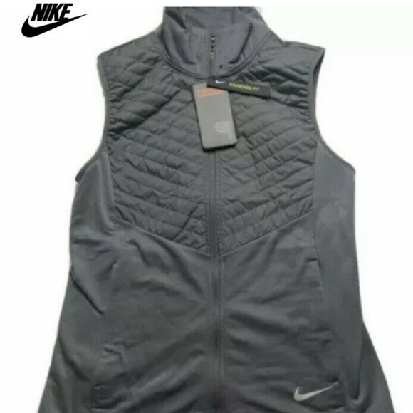 NWT $90 NIKE Women XS THERMORE Essential Filled Running Vest Jacket WARM LAYER - Picture 2 of 12